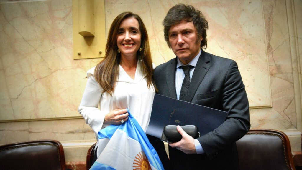 Javier Milei y Victoria Villarruel en la HCDN