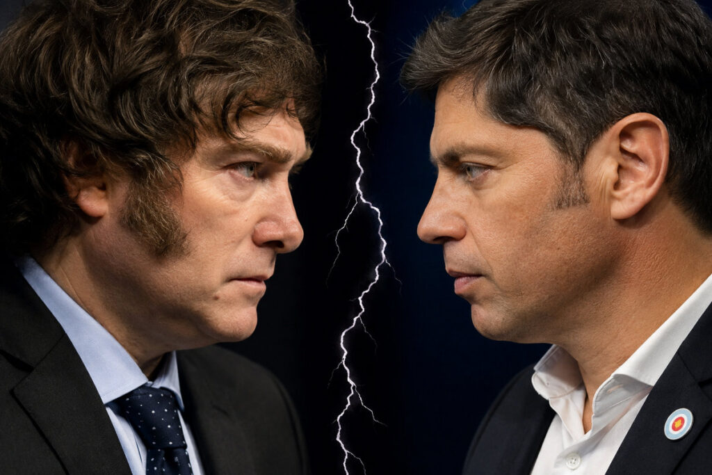 Javier Milei y Axel Kicillof